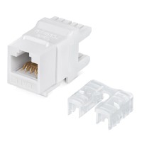 Модуль Keystone Jack RJ-45(8P8C), UTP неэкранированный, CAT 6, тип 180 градусов, белый REXANT PRO Модуль Keystone Jack RJ-45(8P8C), UTP неэкранированный, CAT 6, тип 180 градусов, белый REXANT PRO