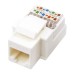Модуль Keystone Jack RJ-45(8P8C), UTP, CAT 5e, тип 180 градусов, белый REXANT
