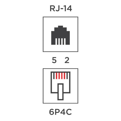 Адаптер телефонный проходной UTP RJ-14 (6P4C), CAT 3 REXANT