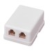 Розетка телефонная внешняя, 2 порта UTP, RJ-11 (6P2C), CAT 3 PROconnect
