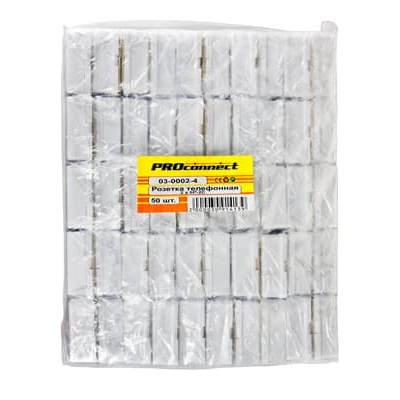 Розетка телефонная внешняя, 2 порта UTP, RJ-11 (6P2C), CAT 3 PROconnect Розетка телефонная внешняя, 2 порта UTP, RJ-11 (6P2C), CAT 3 PROconnect