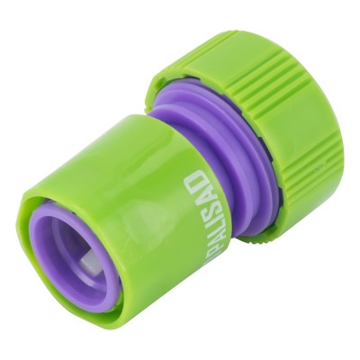 Соединитель пластмассовый, быстросъемный для шланга 3/4, аквастоп Palisad Соединитель пластмассовый, быстросъемный для шланга 3/4, аквастоп Palisad