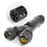 Соединитель-коннектор для проводов LD529, 3-контактный, водонепроницаемый (клемма 3pin), черный 41461 Соединитель-коннектор для проводов LD529, 3-контактный, водонепроницаемый (клемма 3pin), черный 41461