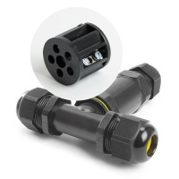 Соединитель-коннектор для проводов LD523/LD530, 3-контактный, водонепроницаемый (клемма 3pin), черный 41462 Соединитель-коннектор для проводов LD523/LD530, 3-контактный, водонепроницаемый (клемма 3pin), черный 41462