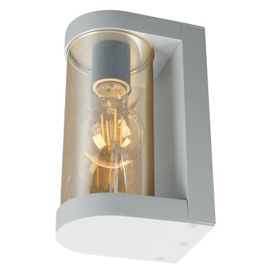 Светильник садово-парковый, серии «Бостон», (НБУ) FERON DH1901 E27, 230V, IP44, цвет серый/янтарный, цилиндр, на стену , 125*92*206мм Светильник садово-парковый, серии «Бостон», (НБУ) FERON DH1901 E27, 230V, IP44, цвет серый/янтарный, цилиндр, на стену , 125*92*206мм