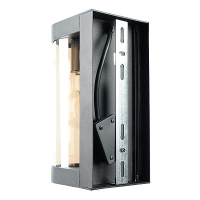 Светильник садово-парковый, серии «Бостон», (НБУ) FERON DH1901 E27, 230V, IP44, цвет черный/янтарный, цилиндр, на стену , 125*92*206мм Светильник садово-парковый, серии «Бостон», (НБУ) FERON DH1901 E27, 230V, IP44, цвет черный/янтарный, цилиндр, на стену , 125*92*206мм