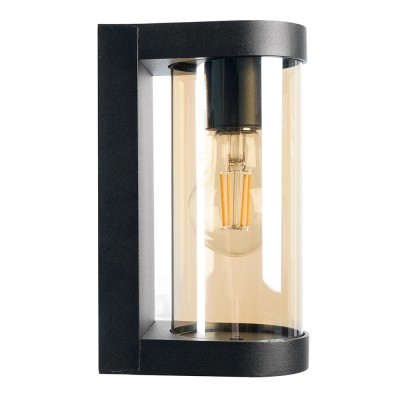 Светильник садово-парковый, серии «Бостон», (НБУ) FERON DH1901 E27, 230V, IP44, цвет черный/янтарный, цилиндр, на стену , 125*92*206мм Светильник садово-парковый, серии «Бостон», (НБУ) FERON DH1901 E27, 230V, IP44, цвет черный/янтарный, цилиндр, на стену , 125*92*206мм