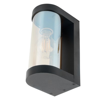 Светильник садово-парковый, серии «Бостон», (НБУ) FERON DH1901 E27, 230V, IP44, цвет черный/янтарный, цилиндр, на стену , 125*92*206мм Светильник садово-парковый, серии «Бостон», (НБУ) FERON DH1901 E27, 230V, IP44, цвет черный/янтарный, цилиндр, на стену , 125*92*206мм