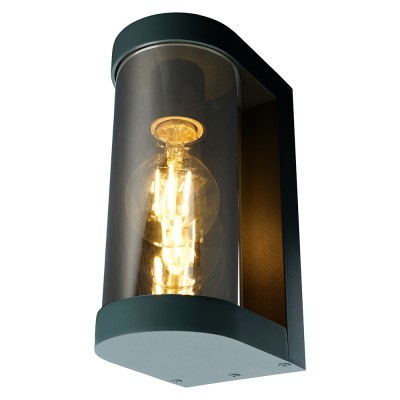 Светильник садово-парковый, серии «Бостон», (НБУ) FERON DH1901 E27, 230V, IP44, цвет черный/зеркальный, цилиндр, на стену , 125*92*206мм Светильник садово-парковый, серии «Бостон», (НБУ) FERON DH1901 E27, 230V, IP44, цвет черный/зеркальный, цилиндр, на стену , 125*92*206мм