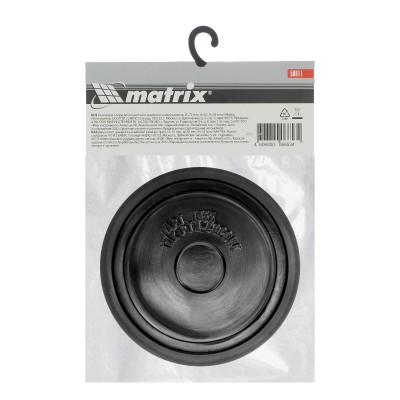 Резиновая опора для подкатного домкрата универсальная, D 72 мм, D 50, H 35 мм Matrix