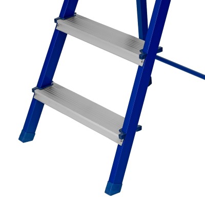 Стремянка, 3 ступени, стальной профиль, алюминиевые ступени Сибртех