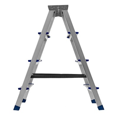 Стремянка двусторонняя 4 ступени, алюминиевая, Сибртех Стремянка двусторонняя 4 ступени, алюминиевая, Сибртех