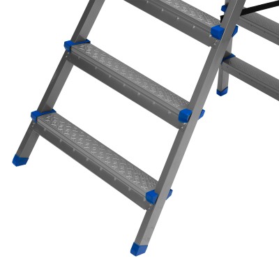 Стремянка двухсторонняя 6 ступеней, сталь профиль, стальные ступени, Сибртех Стремянка двухсторонняя 6 ступеней, сталь профиль, стальные ступени, Сибртех