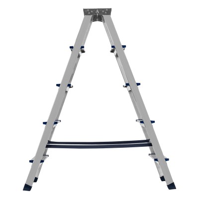 Стремянка двусторонняя 5 ступеней, алюминиевая, Сибртех