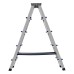 Стремянка двусторонняя 5 ступеней, алюминиевая, Сибртех