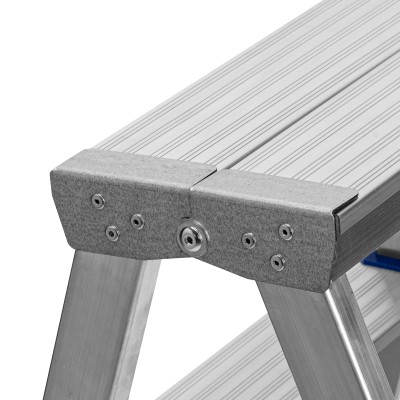 Стремянка двусторонняя 6 ступеней, алюминиевая, Сибртех