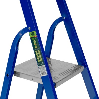 Стремянка, 6 ступеней, стальной профиль, алюминиевые ступени Сибртех Стремянка, 6 ступеней, стальной профиль, алюминиевые ступени Сибртех