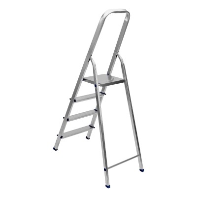 Стремянка, 4 ступени, алюминиевая, Сибртех