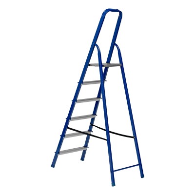 Стремянка, 6 ступеней, стальной профиль, алюминиевые ступени Сибртех Стремянка, 6 ступеней, стальной профиль, алюминиевые ступени Сибртех