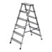 Стремянка двусторонняя 6 ступеней, алюминиевая, Сибртех