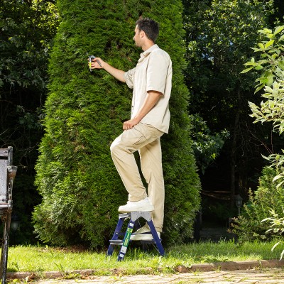 Стремянка двусторонняя 2 ступени, стальная, Сибртех