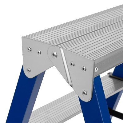 Стремянка двусторонняя 2 ступени, стальная, Сибртех