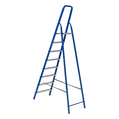 Стремянка, 8 ступеней, стальной профиль, алюминиевые ступени Сибртех Стремянка, 8 ступеней, стальной профиль, алюминиевые ступени Сибртех