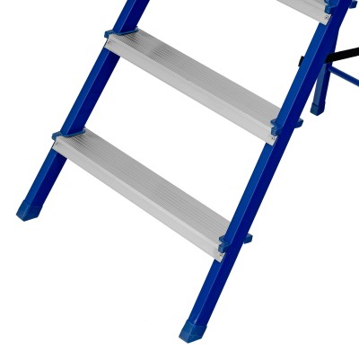 Стремянка, 8 ступеней, стальной профиль, алюминиевые ступени Сибртех Стремянка, 8 ступеней, стальной профиль, алюминиевые ступени Сибртех