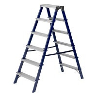 Стремянка двусторонняя 6 ступеней, стальная, Сибртех Стремянка двусторонняя 6 ступеней, стальная, Сибртех