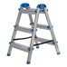Стремянка двухсторонняя 3 ступени, сталь профиль, стальные ступени, Сибртех