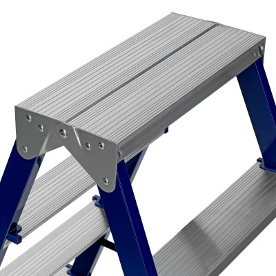 Стремянка двусторонняя 6 ступеней, стальная, Сибртех