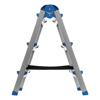 Стремянка двухсторонняя 3 ступени, сталь профиль, стальные ступени, Сибртех