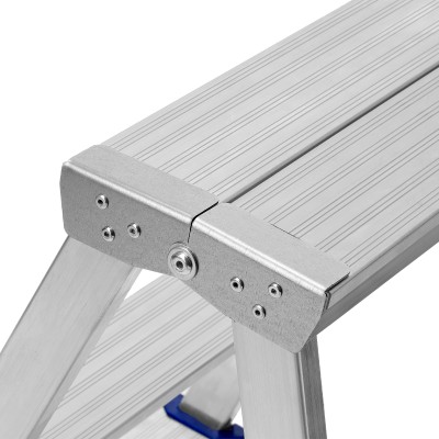 Стремянка двусторонняя 3 ступени, алюминиевая, Сибртех