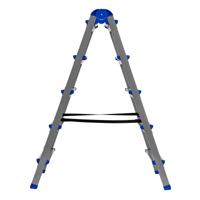 Стремянка двухсторонняя 5 ступеней, сталь профиль, стальные ступени, Сибртех