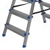 Стремянка двухсторонняя 5 ступеней, сталь профиль, стальные ступени, Сибртех