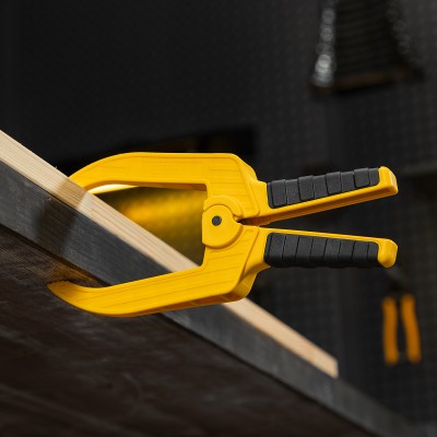 Струбцина клещеобразная, удлиненная 75 х 110 мм двухкомпонентные рукоятки Denzel