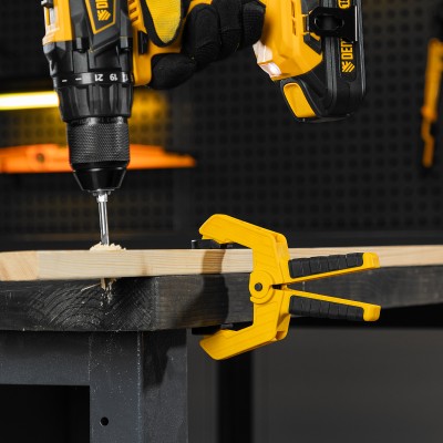 Струбцина клещеобразная, усиленная 65 х 50 мм, двухкомпонентные рукоятки Denzel Струбцина клещеобразная, усиленная 65 х 50 мм, двухкомпонентные рукоятки Denzel