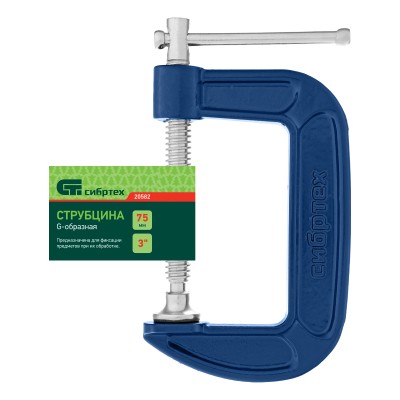 Струбцина G-образная, 75 мм Сибртех Струбцина G-образная, 75 мм Сибртех