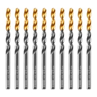 Сверло по металлу, 4,5 мм, HSS-Tin, Golden Tip, 10 шт. Denzel