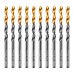 Сверло по металлу, 4,5 мм, HSS-Tin, Golden Tip, 10 шт. Denzel