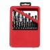 Набор сверл по металлу, 1-10 мм (через 0.5 мм) HSS 19 шт, металлическая коробка, цилиндрический хвостовик Matrix