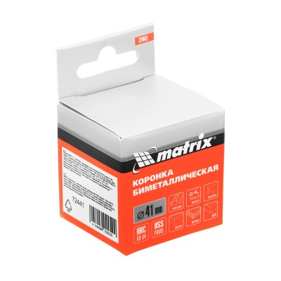 Коронка Bimetal, 41 мм Matrix Коронка Bimetal, 41 мм Matrix