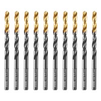 Сверло по металлу, 5,5 мм, HSS-Tin, Golden Tip, 10 шт. Denzel Сверло по металлу, 5,5 мм, HSS-Tin, Golden Tip, 10 шт. Denzel