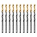 Сверло по металлу, 5,5 мм, HSS-Tin, Golden Tip, 10 шт. Denzel