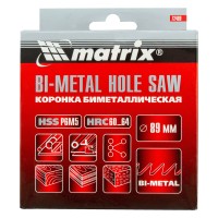 Коронка Bimetal, 89 мм Matrix Коронка Bimetal, 89 мм Matrix