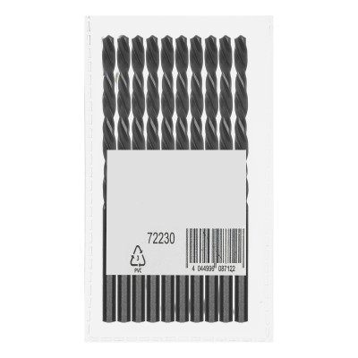 Сверло по металлу, 3 мм, быстрорежущая сталь, 10 шт, цилиндрический хвостовик Сибртех