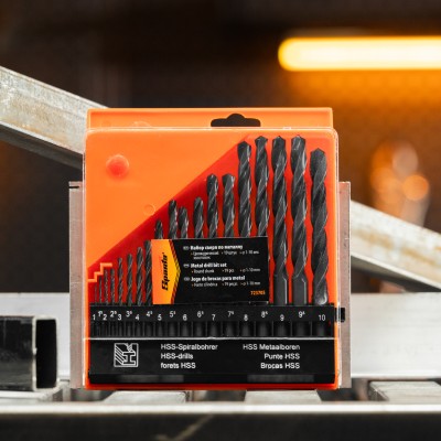 Набор сверл по металлу, 1-10 мм, (через 0.5 мм) HSS 19 шт, пластиковый бокс, цилиндрический хвостовиковик Sparta