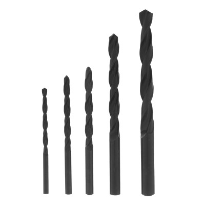 Набор сверл по металлу, 4-5-6-8-10 мм, HSS, 5 шт, пластиковый бокс, цилиндрический хвостовик Sparta