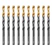 Сверло по металлу, 7 мм, HSS-Tin, Golden Tip, 10 шт. Denzel
