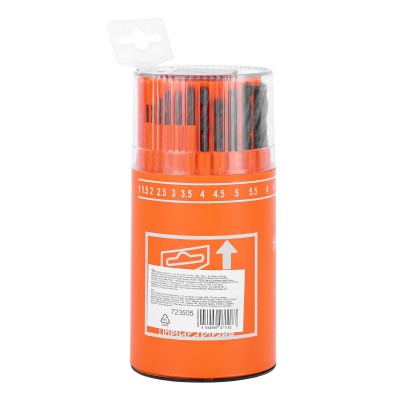 Набор сверл по металлу, 1-10 мм, (через 0.5 мм) HSS 19 шт, в стакане, цилиндрический хвостовик Sparta